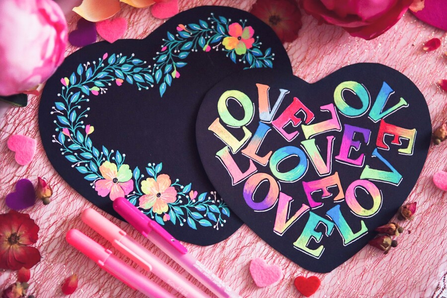 Kunstwerk erstellt mit Sakura Gelly Roll Gelstiften