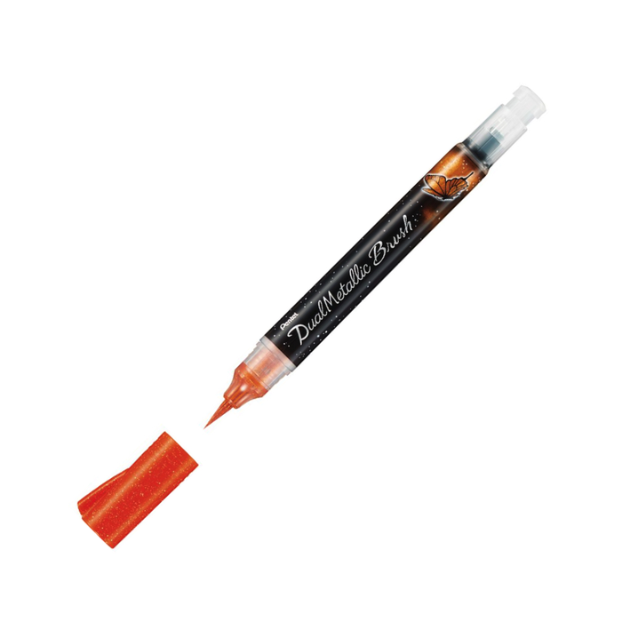 Pentel - Dual Metallic Brush Pinselstift Orange