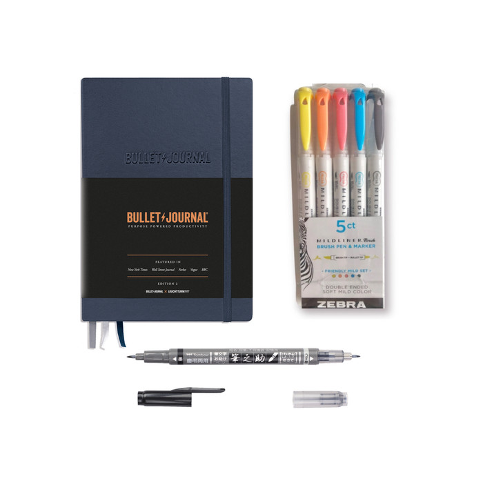 MeinStift - Bullet Journal Einsteiger Set mit Buch und Stiften - Blue22