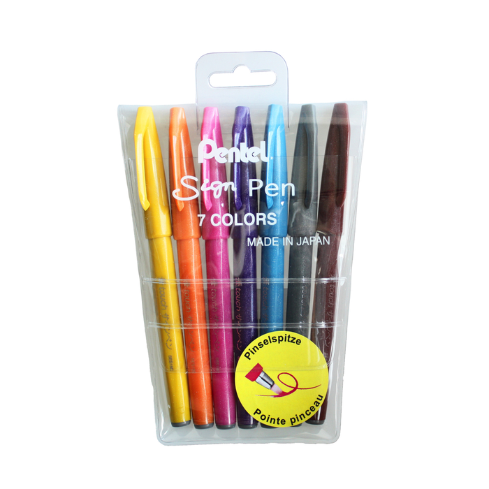 Pentel - Arts Brush Sign Pen Confetti 7er Set