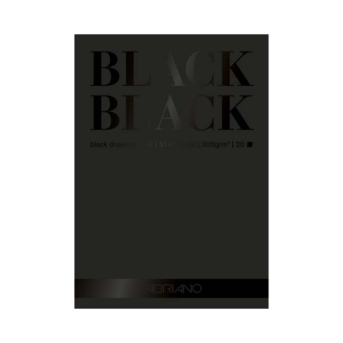 Fabriano - Black Black Block Tiefschwarz A4