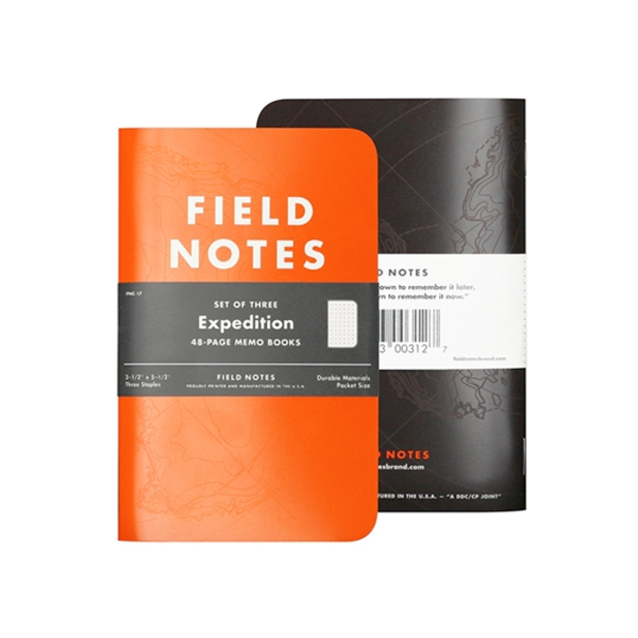 Field Notes - Notizbuch kariert Expedition Edition 3-pack
