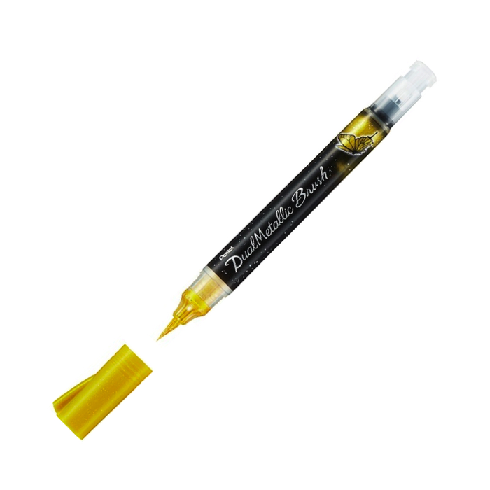 Pentel - Dual Metallic Brush Pinselstift Gold